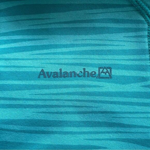 Avalanche Teal Blue Patterned Quarter Zip Pullover - Picture 8 of 10
